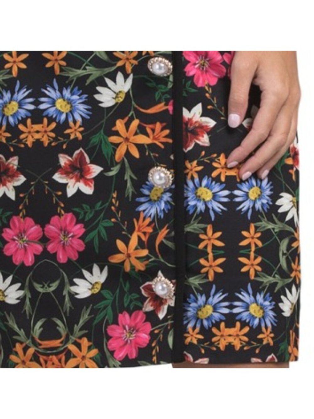 ALEXIA ADMOR Crew Neck Button Down Sleeveless Dress - Picture 5 of 5